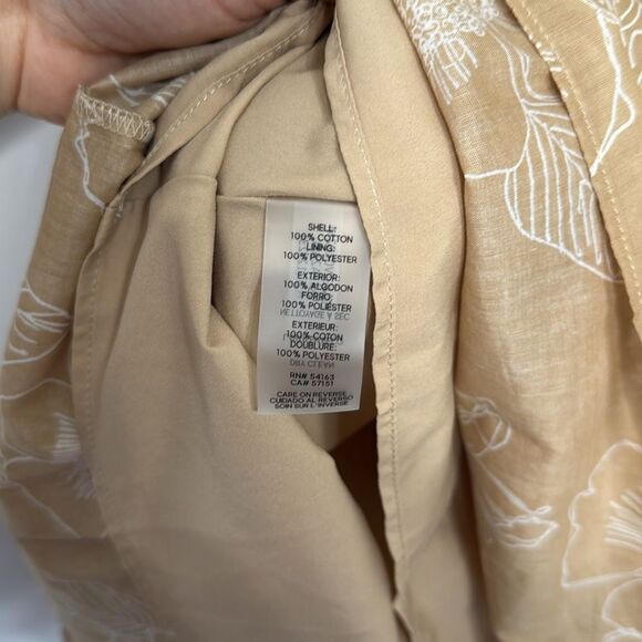 Tommy Hilfiger Tan Floral Mini Dress Size 2 - Picture 5 of 7